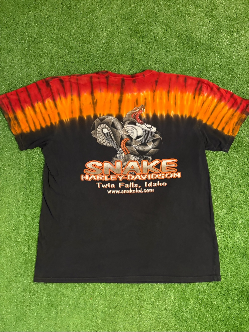 Harley Davidson Snake On Panhead Tie Dye T-Shirt
